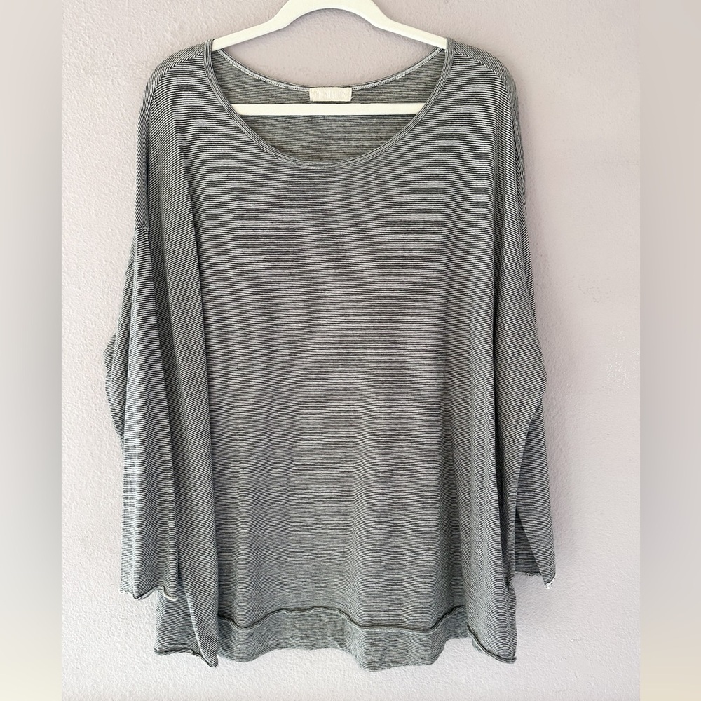 CP Shades Striped Long Sleeve Wool Blend‎ Shirt Lagenlook Size Large